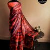 sdgzsgsh-1 Pure Handloom Peach Silk Cotton Saree
