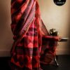 sdgzsgsh-3 Pure Handloom Peach Silk Cotton Saree