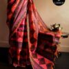 sdgzsgsh-4 Pure Handloom Peach Silk Cotton Saree