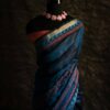 serdhj-1 Pure Handloom Prussian Blue Silk Cotton Saree