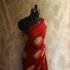 srtj-4 Crimson Red Mul Cotton Saree
