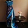 uyjuyk-2 Peacock Green Pure Dupion Silk Saree