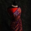 xdfgh-1 Pure Hand Block Printed drapes Raw Silk Saree