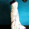 zdh-1 Creamy White Mul Cotton Saree