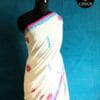 zdh-2 Creamy White Mul Cotton Saree
