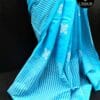 zdtjtc-4 Blue Geometric Pattern Mul Cotton Saree & Best Mul Saree Deals