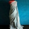 Pure Hand Block Pigment Printed Linen Saree
