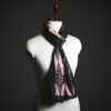 _MG_1639 Rose Gold & Black Tribal Print Silk Stole – Luxury Geometric Pattern Scarf
