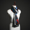 _MG_1650 Abstract Pop Art Silk Stole for Women – Luxury Black Graphic Print Scarf