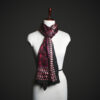 Teal & Black Geometric Silk Stole – Modern Graphic Print Luxury Scarf
